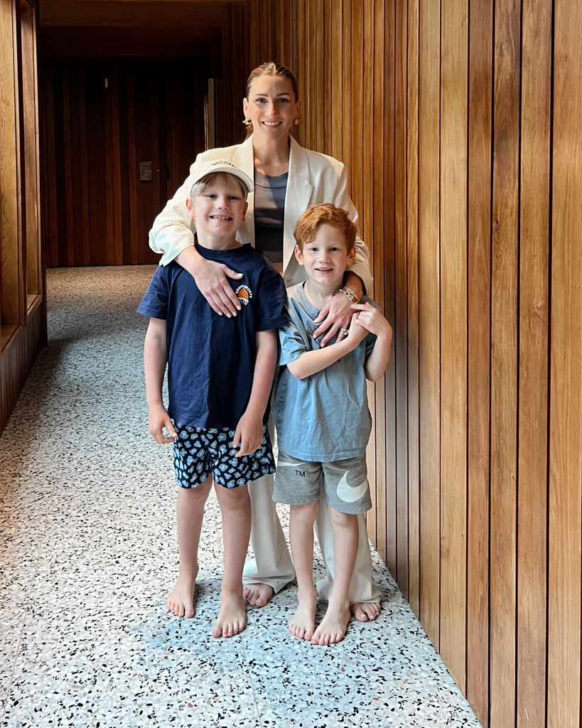 Celebrating Mother's Day with Emma Petterwood and her two boys, Charlie and Leo.